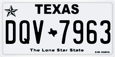 TX license plate DQV7963