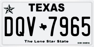 TX license plate DQV7965