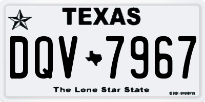 TX license plate DQV7967
