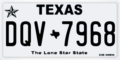 TX license plate DQV7968