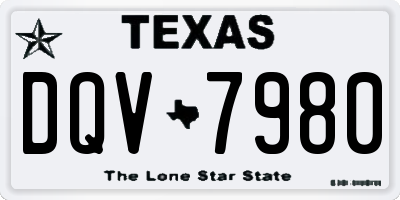 TX license plate DQV7980