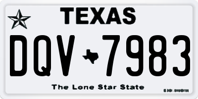 TX license plate DQV7983