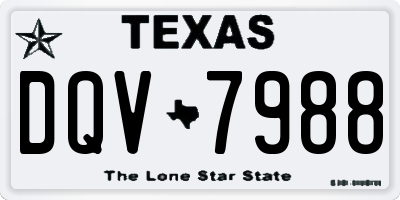 TX license plate DQV7988