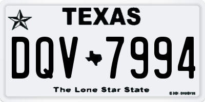 TX license plate DQV7994