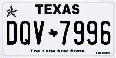 TX license plate DQV7996