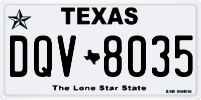 TX license plate DQV8035
