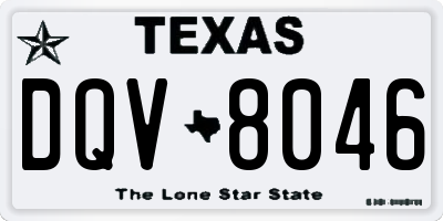 TX license plate DQV8046
