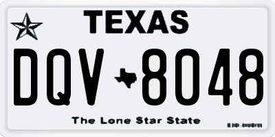 TX license plate DQV8048
