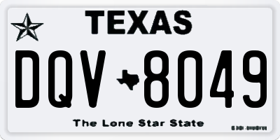 TX license plate DQV8049