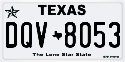 TX license plate DQV8053