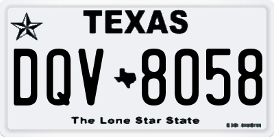 TX license plate DQV8058