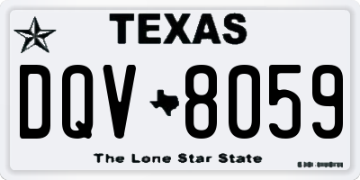 TX license plate DQV8059