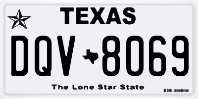 TX license plate DQV8069