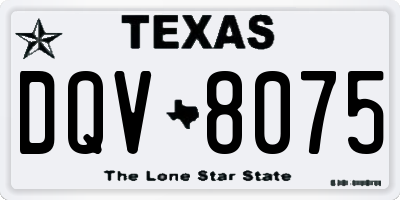 TX license plate DQV8075