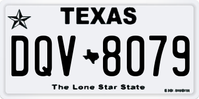 TX license plate DQV8079