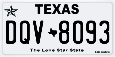 TX license plate DQV8093