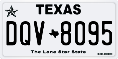 TX license plate DQV8095