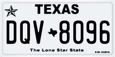 TX license plate DQV8096