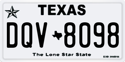 TX license plate DQV8098