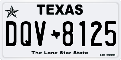 TX license plate DQV8125