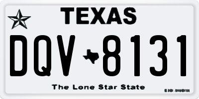TX license plate DQV8131