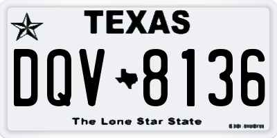 TX license plate DQV8136