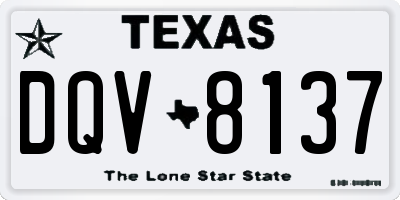 TX license plate DQV8137