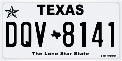 TX license plate DQV8141