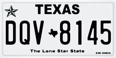 TX license plate DQV8145