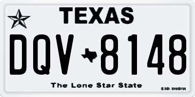 TX license plate DQV8148