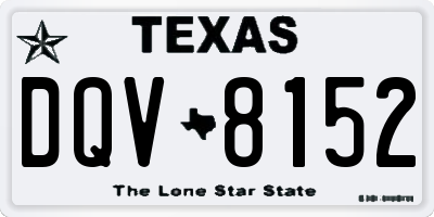 TX license plate DQV8152