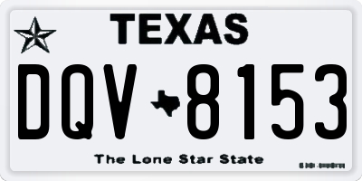 TX license plate DQV8153