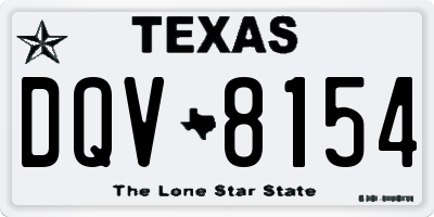 TX license plate DQV8154
