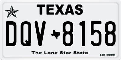 TX license plate DQV8158