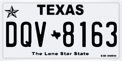 TX license plate DQV8163