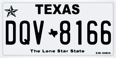 TX license plate DQV8166