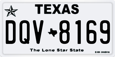 TX license plate DQV8169