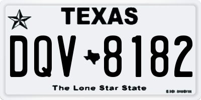 TX license plate DQV8182