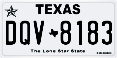 TX license plate DQV8183