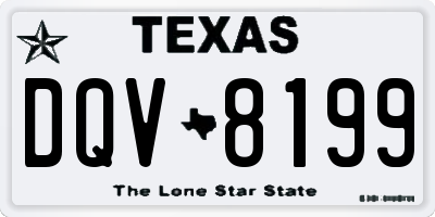 TX license plate DQV8199