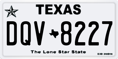 TX license plate DQV8227