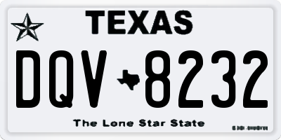 TX license plate DQV8232