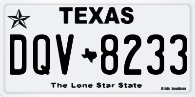 TX license plate DQV8233