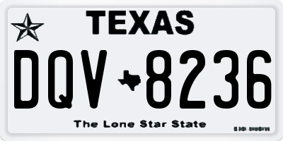 TX license plate DQV8236