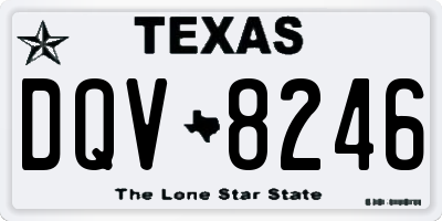 TX license plate DQV8246