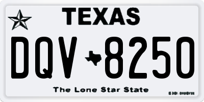 TX license plate DQV8250