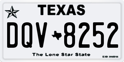 TX license plate DQV8252