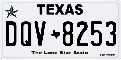 TX license plate DQV8253