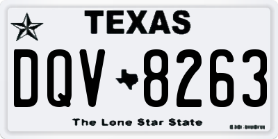 TX license plate DQV8263