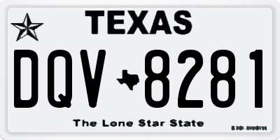 TX license plate DQV8281